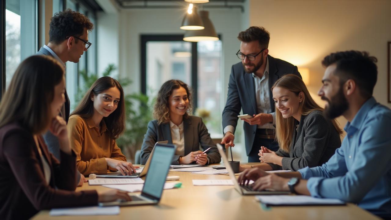 The Commeris team working together